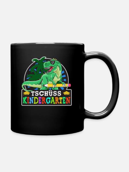 Kindergarten Abschluss Abschied Abschiedsgeschenk - Tasse einfarbig - Schwarz