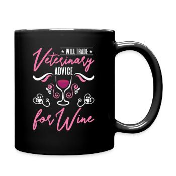 Will Trade Veterinary Advice Wein - Tasse einfarbig - Schwarz - Rechts