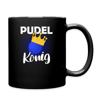 Pudelkönig - Kegelkönig - Kegeln - Kegelverein - Tasse einfarbig - Schwarz - Rechts