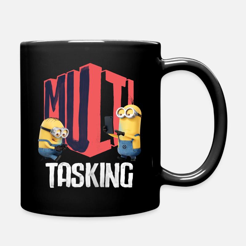 Minions Dave Und Kevin Multitasking - Tasse einfarbig - Schwarz