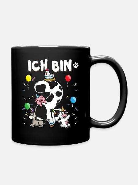 Zweiter Geburtstag Junge 2 Jahre Alt - Tasse einfarbig - Schwarz