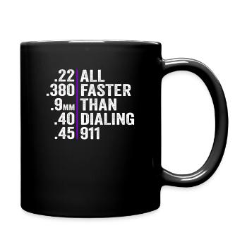 All Faster Than Dialing - Full Colour Mug - black - Right