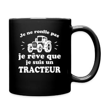 Je Rêve Que Je Suis Un Tracteur Cadeau Ferme - Mug uni - noir - Droite