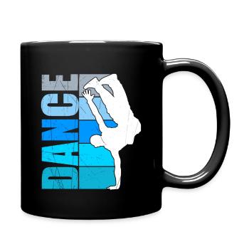Retro Break Tänzerin - Tasse einfarbig - Schwarz - Rechts