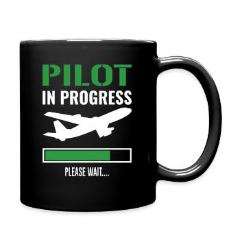 Airplane pilot lusitger saying gift cool - Full Colour Mug - black - Right