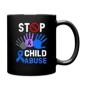 Mettre fin à la sensibilisation à la prévention de la maltraitance des enfants - Mug uni - noir - Droite