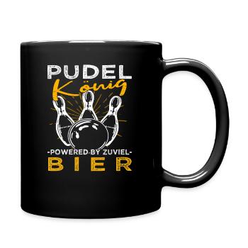 Pudelkönig - Kegelkönig - Kegelclub - Tasse einfarbig - Schwarz - Rechts