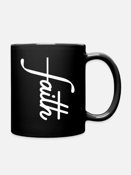 Glaube - Tasse einfarbig - Schwarz