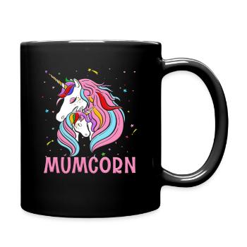 Mamacorn Mum Daughter Unicorns - Tasse einfarbig - Schwarz - Rechts