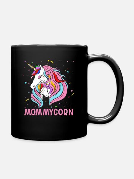 Mamacorn Maman Fille Licornes - Mug uni - noir