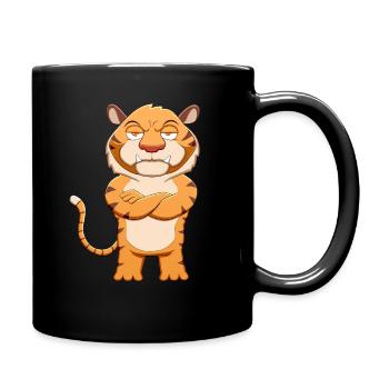 Tigre en colère - Mug uni - noir - Droite