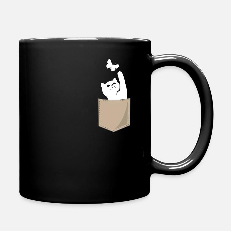 Sac de poitrine pour chat Imprimer Cadeau d’amoureux des chats - Mug uni - noir