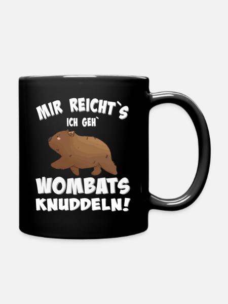 Mir reicht es, Wombat lustiger Spruch - Tasse einfarbig - Schwarz