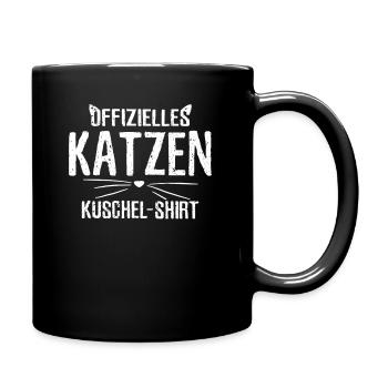 Katze Offizielles Katzen Kuschel - Tasse einfarbig - Schwarz - Rechts