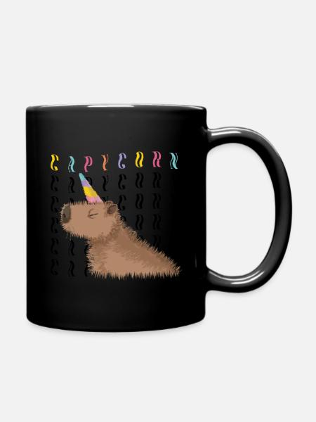 Capybara Capycorn Licorne Rongeur Poison - Mug uni - noir