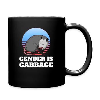 Gender Is Garbage LGBT Nichtbinär - Tasse einfarbig - Schwarz - Rechts