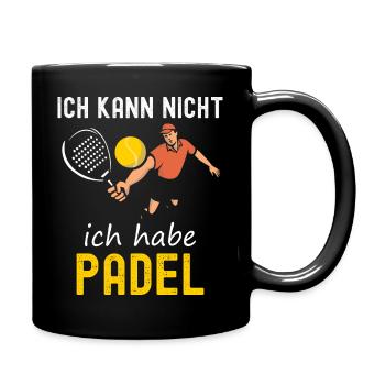 Padel Tennis - Tasse einfarbig - Schwarz - Rechts