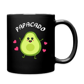 Mamacado Papacado Schwangerschafts Partnerlook - Tasse einfarbig - Schwarz - Rechts