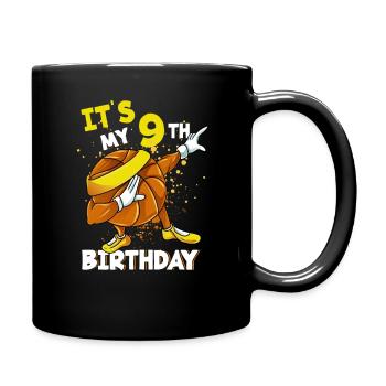 Dabbing Basketball 9. Geburtstag - Tasse einfarbig - Schwarz - Rechts