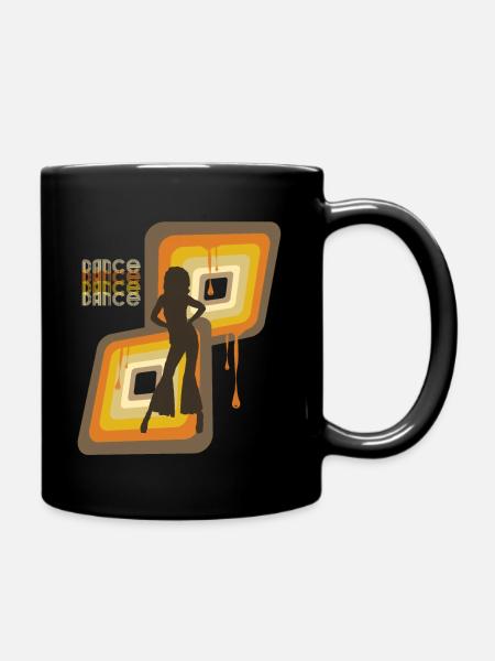 Dance 70er - Tasse einfarbig - Schwarz