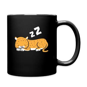 Schlafender Jaguar Fauler Jaguar Pyjamas - Tasse einfarbig - Schwarz - Rechts