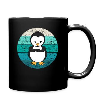 Drôle de pingouin en colère Seabird Retro Gift - Mug uni - noir - Droite