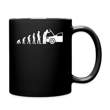 Fahrzeugbaumechaniker Lustige Evolution Geschenk - Tasse einfarbig - Schwarz - Rechts