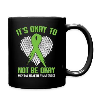 C’est OK pas OK d’être Green Ribbon - Mug uni - noir - Droite