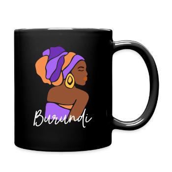 Burundi Afrikanische Frau - Tasse einfarbig - Schwarz - Rechts