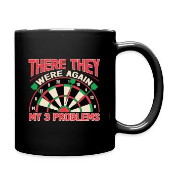 Dart Darts Dartspieler Dartscheibe darten - Tasse einfarbig - Schwarz - Rechts
