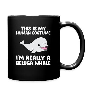 C’est mon costume humain je suis vraiment - Mug uni - noir - Droite