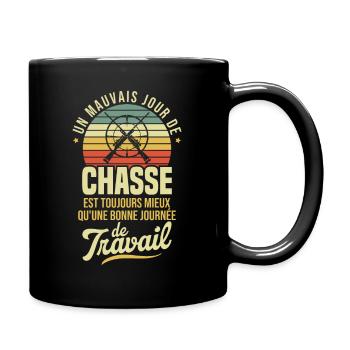 Cadeau pour Chasseur / Un mauvais jour de Chasse - Mug uni - noir - Droite