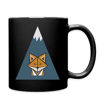 The Mountain Calls: Bergfuchs - Tasse einfarbig - Schwarz - Rechts