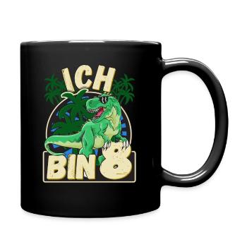 8 Geburtstag Junge Ich bin 8 Jahre alt 8 jähriger - Tasse einfarbig - Schwarz - Rechts