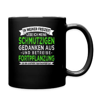 Hobbygärtner Landschaftsgärtner Gartenbau - Tasse einfarbig - Schwarz - Rechts