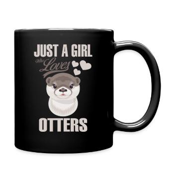 Just A Girl Who Loves Otters - Full Colour Mug - black - Right
