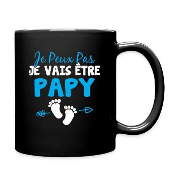 Je peux pas je vais être papy Cadeau Grand-père - Mug uni - noir - Droite