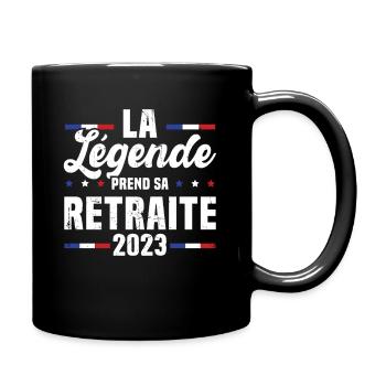 La Légende Prend Sa Retraite 2023 Cadeau - Mug uni - noir - Droite