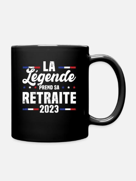 La Légende Prend Sa Retraite 2023 Cadeau - Mug uni - noir