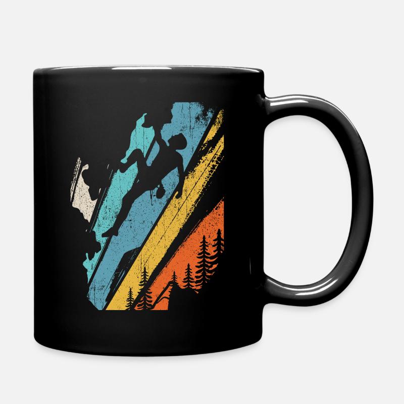Vintage Bergsteiger Klettern Kletterer Bouldering - Tasse einfarbig - Schwarz