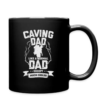 Spéléologie Papa Caver Père Cadeau - Mug uni - noir - Droite