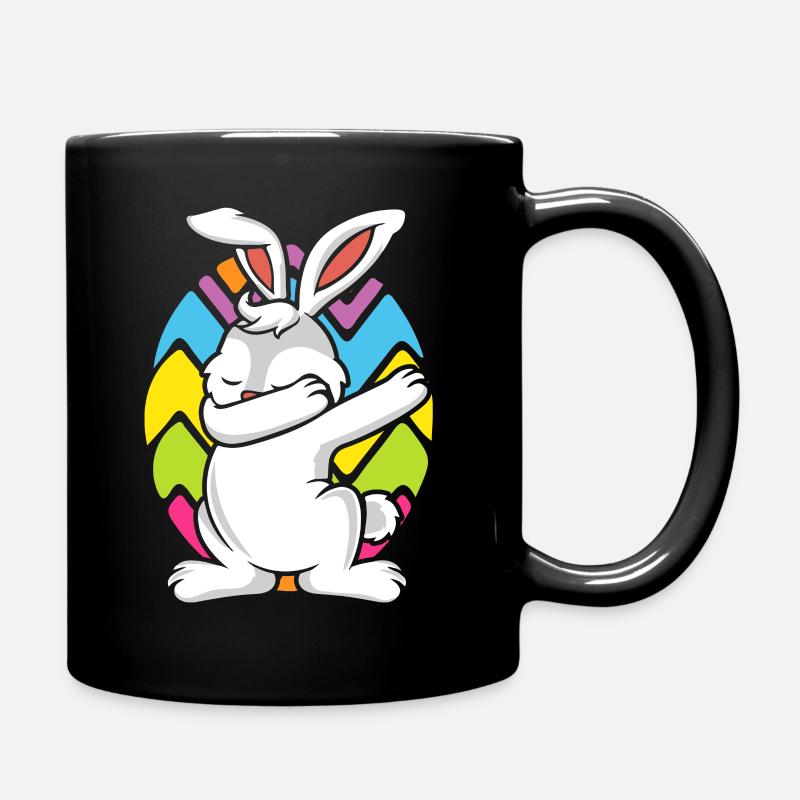 Ostern Osterhase DABBING EASTERBUNNY Osterei - Tasse einfarbig - Schwarz