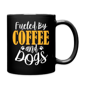 Fueled by COFFEE and DOGS - Full Colour Mug - black - Right