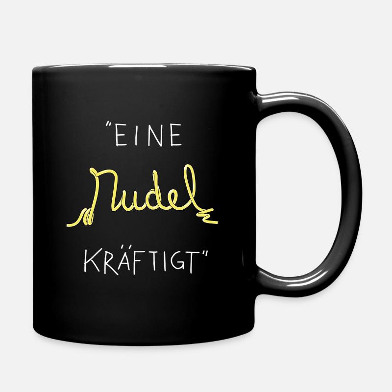 Eine Nudel kräftigt - Tasse einfarbig - Schwarz