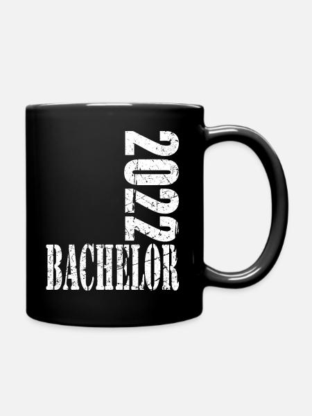 Abschluss Bachelor 2022 schlicht Uni 22 - Tasse einfarbig - Schwarz