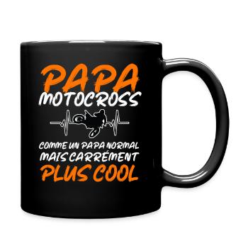 papa motocross cadeau père - Mug uni - noir - Droite