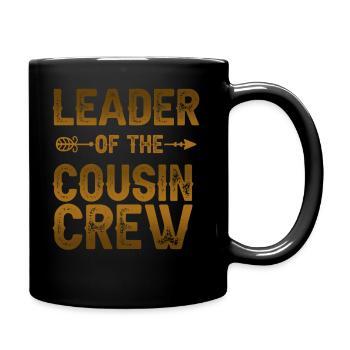 Leader Of The Cousin Crew - Tasse einfarbig - Schwarz - Rechts