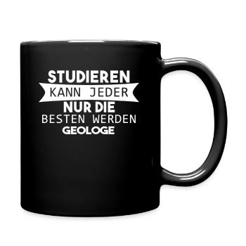 Geologe Beruf - Tasse einfarbig - Schwarz - Rechts