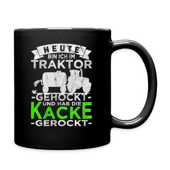 Traktoren Gülle Landwirt Sprüche - Bauernhof - Tasse einfarbig - Schwarz - Rechts