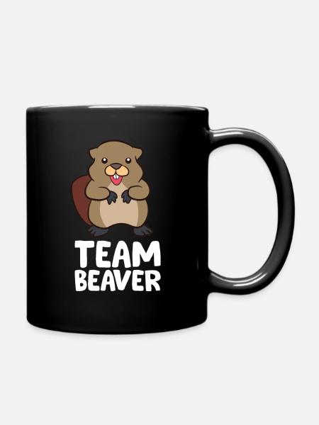 Team Biber Lustiger Biber - Tasse einfarbig - Schwarz
